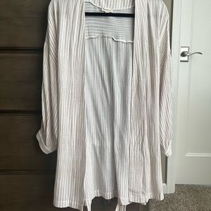 Poolside stripe long-sleeve, flowy top.
